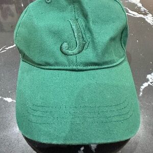 Green Baseball Cap with Embroidered 'J'